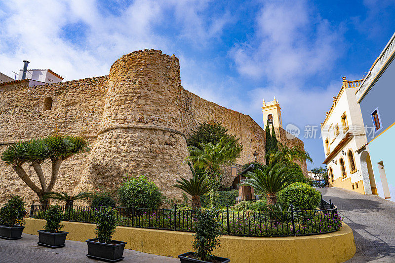 Calpe La Peca Torreon塔老城在西班牙阿利坎特